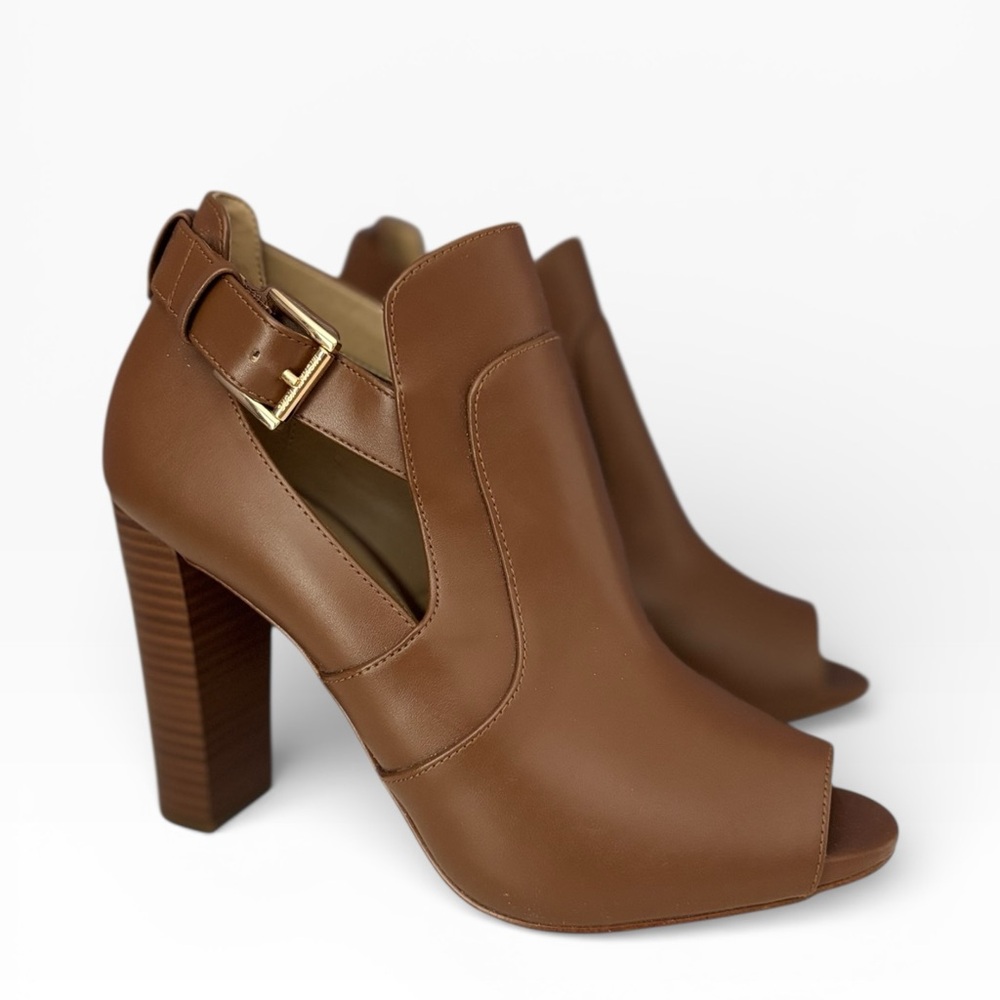Michael Kors Brown Open-Toe Ankle Bootie